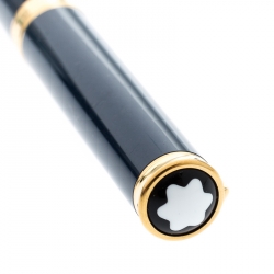 Pre Owned Montblanc Noblesse Oblige Blue Resin Gold Tone Rollerball Pen