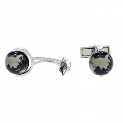 Pre Owned Montblanc Stainless Steel Heritage Spirit Globe Cufflinks