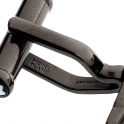 Pre Owned Montblanc D. Defoe PVD Coated Stainless Steel Leaf Cufflinks