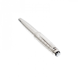 Pre Owned Montblanc Silver Facet 38247 Platinum Plated Rollerball Pen