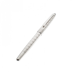 Pre Owned Montblanc Silver Facet 38247 Platinum Plated Rollerball Pen