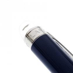 Pre Owned Montblanc StarWalker Midnight Blue Resin Silver Tone Ballpoint Pen