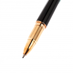 Pre Owned Montblanc StarWalker Black Resin Rose Gold Finish Fineliner Pen