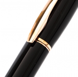 Pre Owned Montblanc StarWalker Black Resin Rose Gold Finish Fineliner Pen