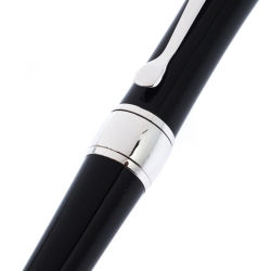 Pre Owned Montblanc Etoile Diamond Black Resin Platinum Finish Ballpoint Pen