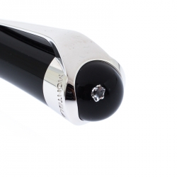 Pre Owned Montblanc Etoile Diamond Black Resin Platinum Finish Ballpoint Pen