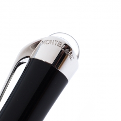 Pre Owned Montblanc Etoile Diamond Black Resin Platinum Finish Ballpoint Pen