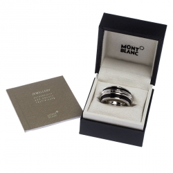Pre Owned Montblanc Contemporary Collection Black PVD Steel Sliding Ring 68
