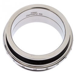 Pre Owned Montblanc Contemporary Collection Black PVD Steel Sliding Ring 68