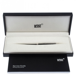 Pre Owned Montblanc Black Resin Platinum Finish Ballpoint Pen 