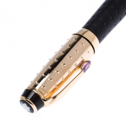 Pre Owned Montblanc Matte Black and Gold Boheme Doue Textured Rollerball Pen