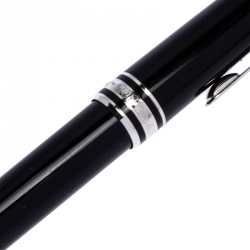 Pre Owned Montblanc Meisterstuck Diamond Chopin Black Resin Silver Tone Ballpoint Pen