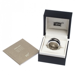 Pre Owned Montblanc Men's Contemporary Collection Black PVD Steel Sliding Ring Size 64