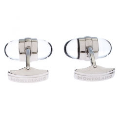 Pre Owned Montblanc Urban Walker Resin Silver Tone Cufflinks