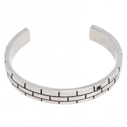 Pre Owned Montblanc Signature for Good Stainless Steel Cuff Bracelet