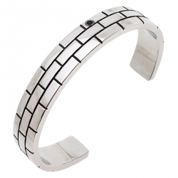 Pre Owned Montblanc Signature for Good Stainless Steel Cuff Bracelet