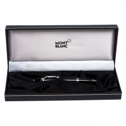 Pre Owned Montblanc Boheme Black Resin Silver Tone Ballpoint Pen