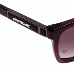 Pre Owned Montblanc Burgundy Gradient MB 461S Square Sunglasses