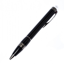 Pre Owned Montblanc StarWalker Midnight Black Resin Ruthenium Coated Ballpoint Pen