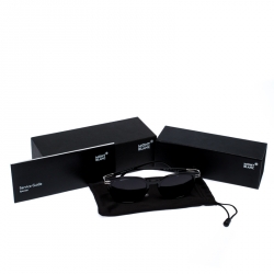 Montblanc Black/Grey MB 700S Square Sunglasses