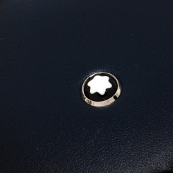 Pre Owned Montblanc Navy Blue Leather Meistersstuck Sfumato Key Holder