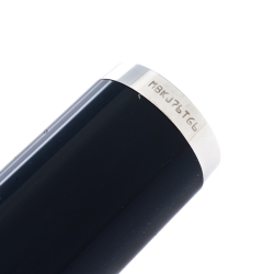 Pre Owned Montblanc Navy Blue Resin Platinum Finish Ballpoint Pen 