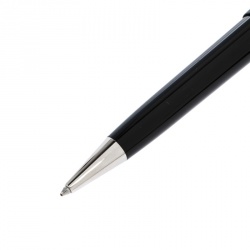 Pre Owned Montblanc Meisterstuck Black Resin Silver Tone Ballpoint Pen