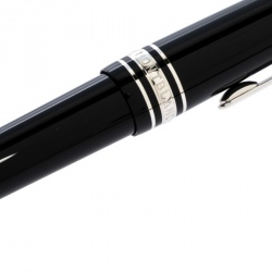Pre Owned Montblanc Meisterstuck Black Resin Silver Tone Ballpoint Pen