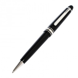Pre Owned Montblanc Meisterstuck Black Resin Silver Tone Ballpoint Pen