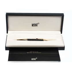 Pre Owned Montblanc Boheme Doue Ligne Resin Gold Tone Ballpoint Pen 