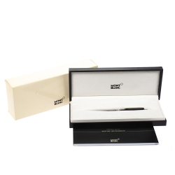 Pre Owned Montblanc Black Meisterstuck Resin Silver Tone Ballpoint Pen