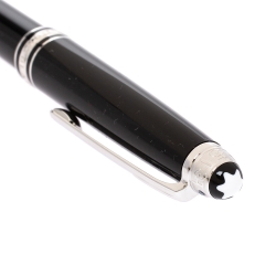 Pre Owned Montblanc Black Meisterstuck Resin Silver Tone Ballpoint Pen