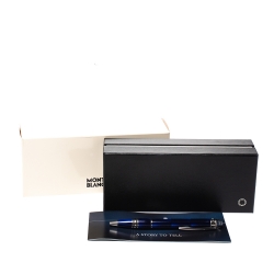 Pre Owned Montblanc StarWalker Cool Blue Resin Silver Tone Metal Ballpoint Pen