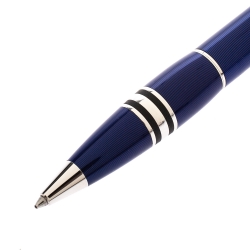 Pre Owned Montblanc StarWalker Cool Blue Resin Silver Tone Metal Ballpoint Pen