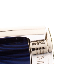 Pre Owned Montblanc StarWalker Cool Blue Resin Silver Tone Metal Ballpoint Pen