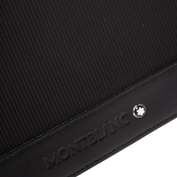 Pre Owned Montblanc Black Fabric and Leather Nightflight Passport Holder