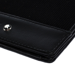 Pre Owned Montblanc Black Fabric and Leather Nightflight Passport Holder