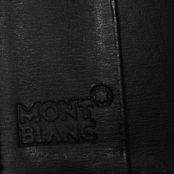 Pre Owned Montblanc Black Fabric and Leather Nightflight Passport Holder