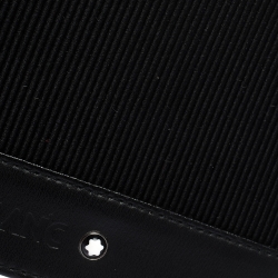 Pre Owned Montblanc Black Fabric and Leather Nightflight Passport Holder