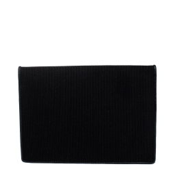 Pre Owned Montblanc Black Fabric and Leather Nightflight Passport Holder