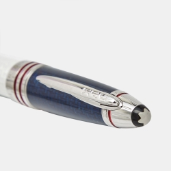 Pre Owned Montblanc John F. Kennedy Limited Edition 1917 Blue/White Lacquer Platinum Ballpoint Pen