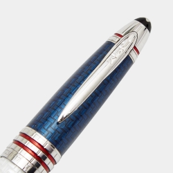 Pre Owned Montblanc John F. Kennedy Limited Edition 1917 Blue/White Lacquer Platinum Ballpoint Pen