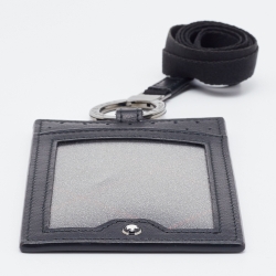 Montblanc Black Leather Lanyard ID Card Holder