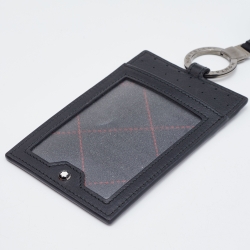 Montblanc Black Leather Lanyard ID Card Holder