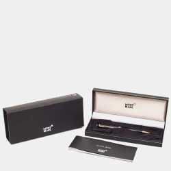 مملوكة مسبقًا Montblanc Meisterstuck Black Resin Gold Tone Ballpoint Pen