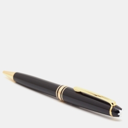 مملوكة مسبقًا Montblanc Meisterstuck Black Resin Gold Tone Ballpoint Pen