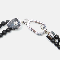 Montblanc Onyx Beads Steel Wrap Me Bracelet