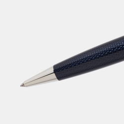 مملوكة مسبقًا Montblanc Meisterstuck Blue Hour Solitaire Midsize Blue Lacquer Silver Tone Ballpoint Pen