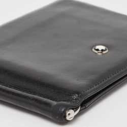 Pre Owned Montblanc Black Leather Meisterstück 6CC Money Clip Wallet