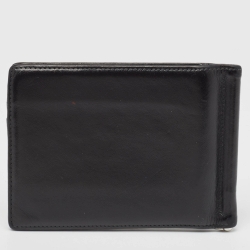 Pre Owned Montblanc Black Leather Meisterstück 6CC Money Clip Wallet